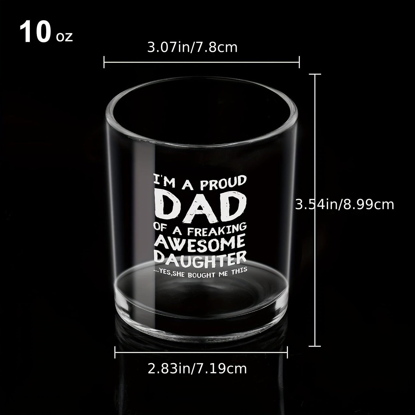 Whiskyglas til mænd – Humoristisk gave til far, klassisk stil, ideel til fars dag eller fødselsdag