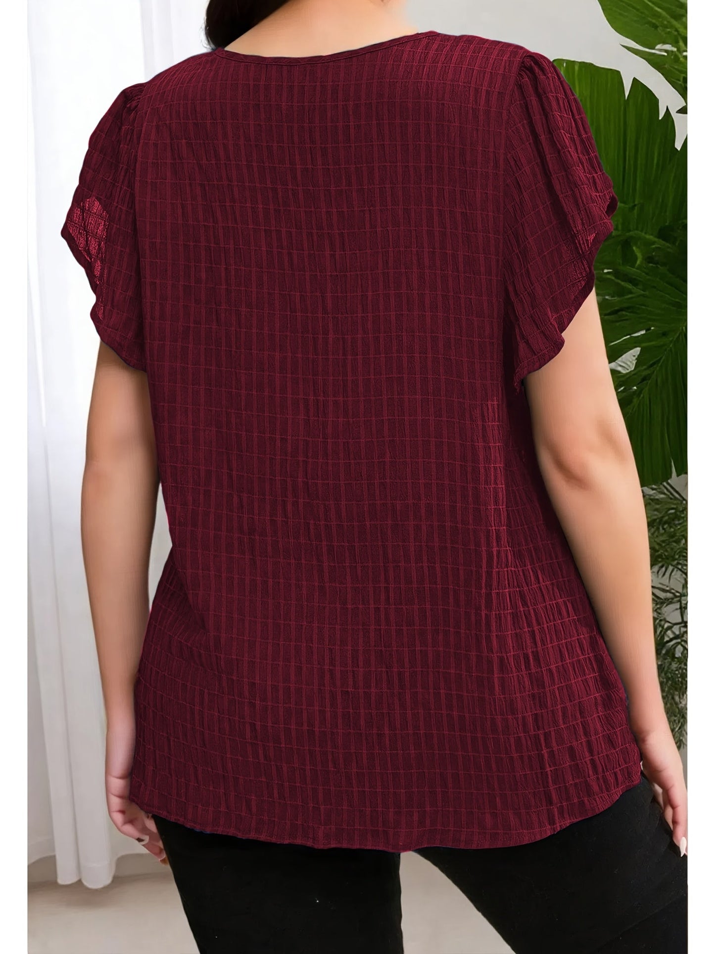 Elegant Women's Blouse with Butterfly Sleeves, Casual Style for Office or Outings