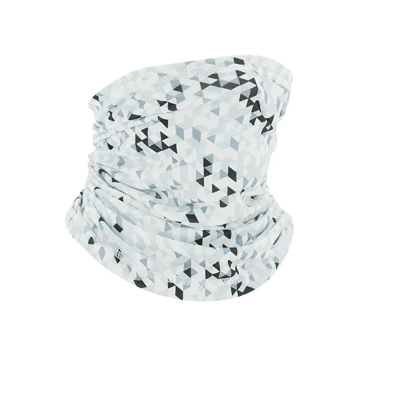 Multifunctional neck gaiter in solid-color or camouflage soft fabric
