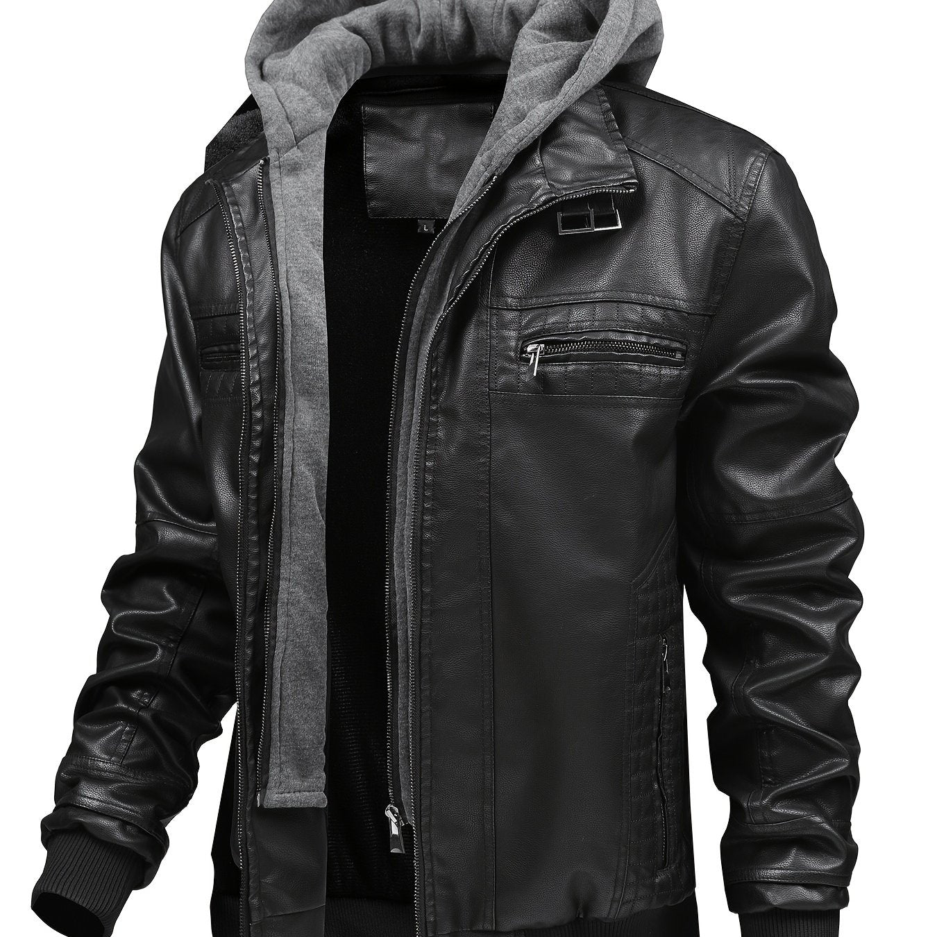 Blouson aviateur homme marron avec capuche amovible et doublure chaude