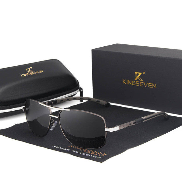 Herresolbriller i Vintage Pilotstil med Polariserede Glas til Kørsel og Fritid