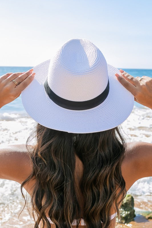 Women's Braided Fedora Beach Hat