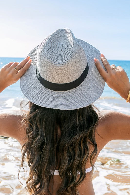 Women's Braided Fedora Beach Hat