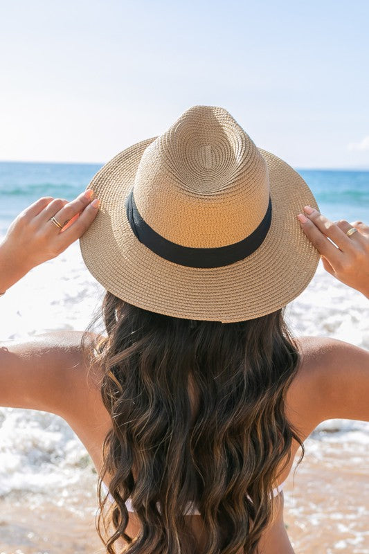 Women's Braided Fedora Beach Hat