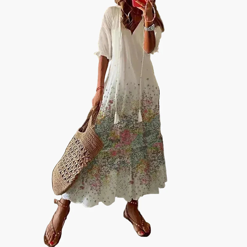 Robe Longue Bohème Chic Femme Style Été Décontracté Plage et Balade