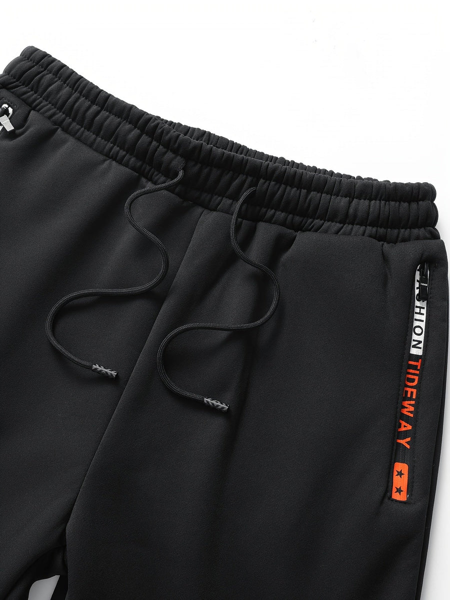 Herren-Trainingsanzug mit Kapuze, Sherpa-Futter, warm für den Winter, Marineblau