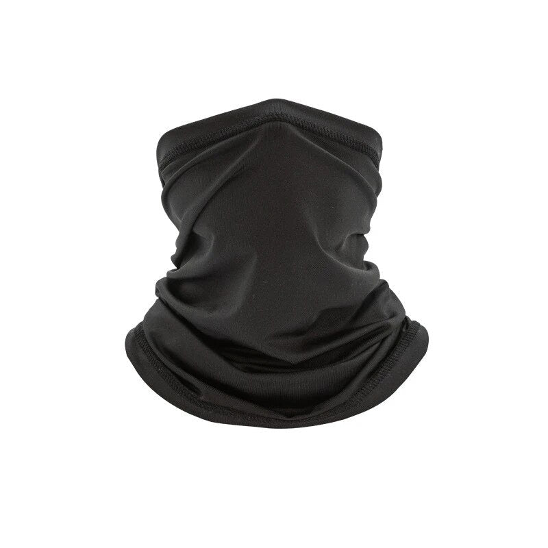 Multifunctional neck gaiter in solid-color or camouflage soft fabric