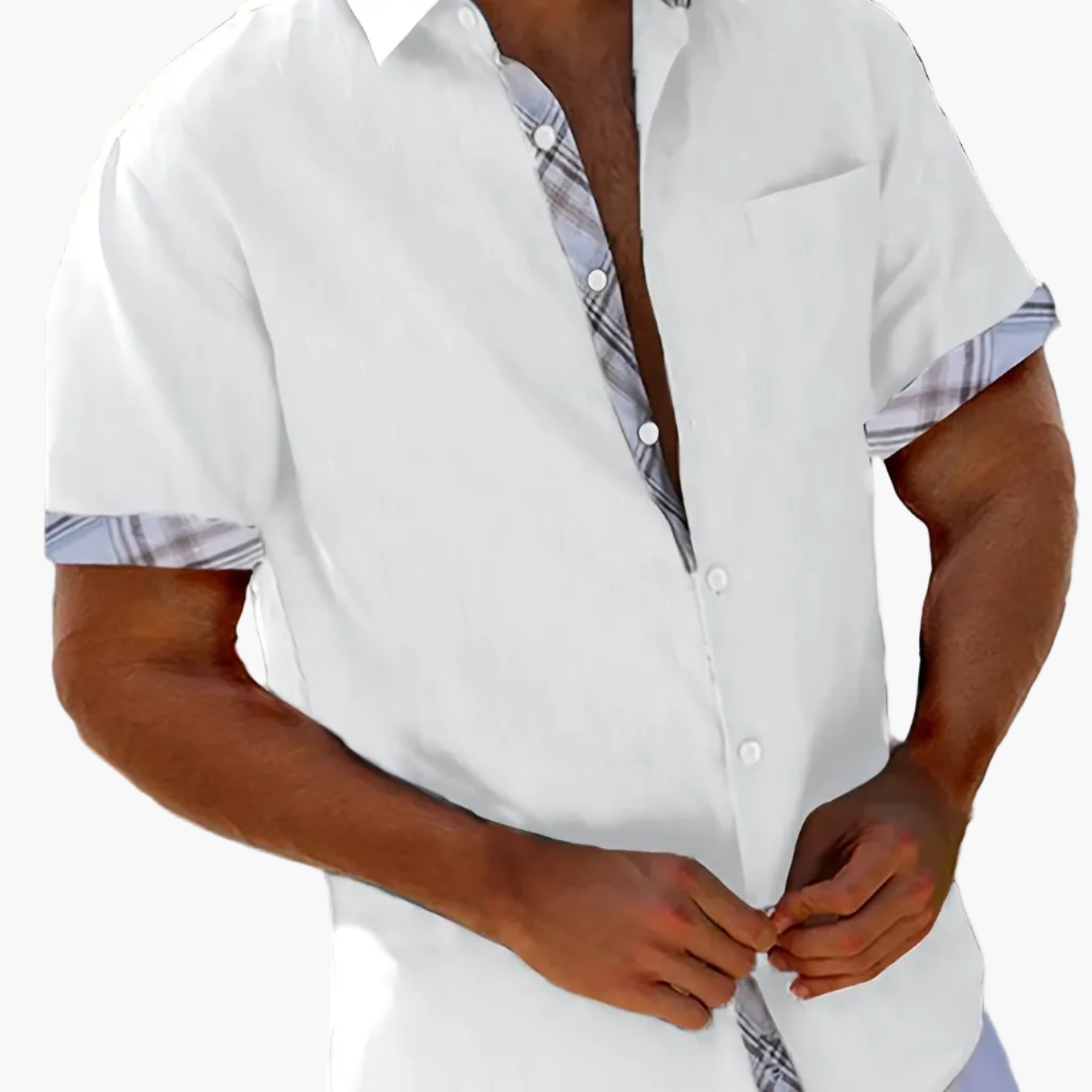 Chemise décontractée homme style plage à manches courtes – Look estival moderne