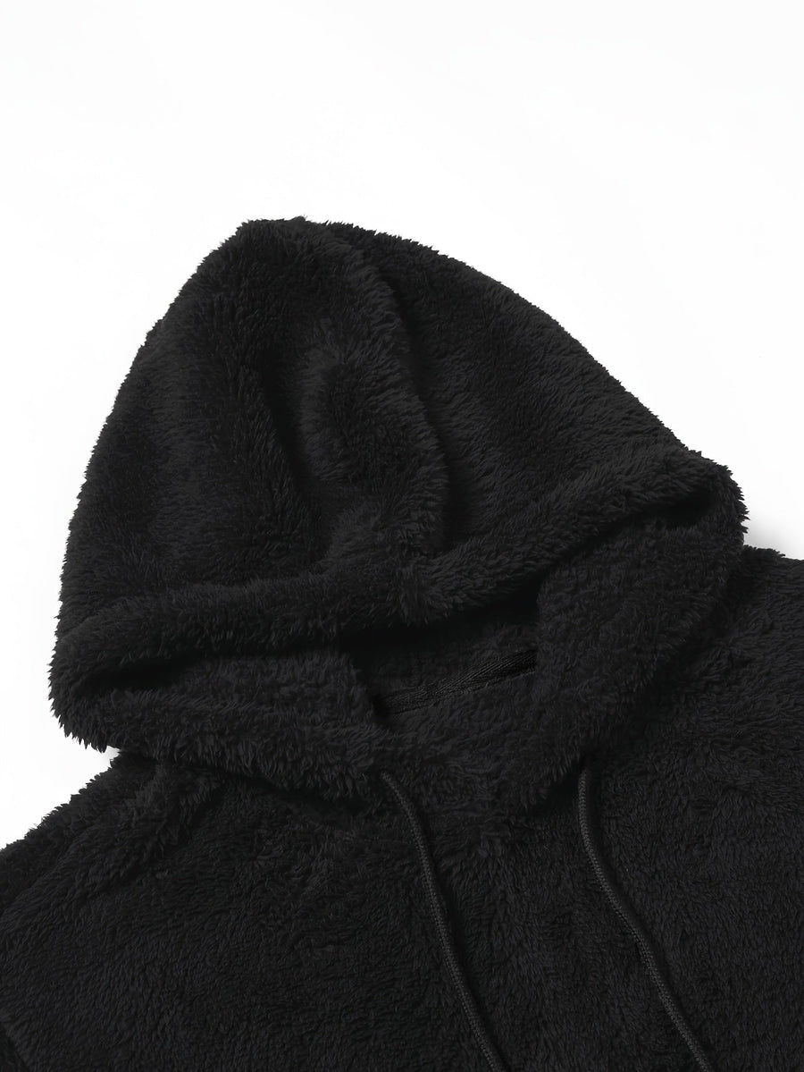 Ensemble Homme Loungewear Molleton Capuche et Pantalon Teddy Poil Long