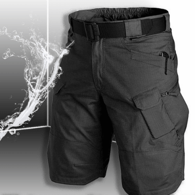 Shorts Tactiques Imperméables Homme Style Militaire Multi-Poches pour Randonnée et Activités Extérieures