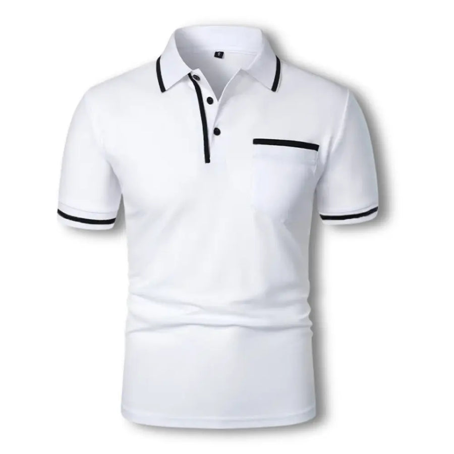 Polo homme style urbain chic à finitions contrastées pour look quotidien soigné