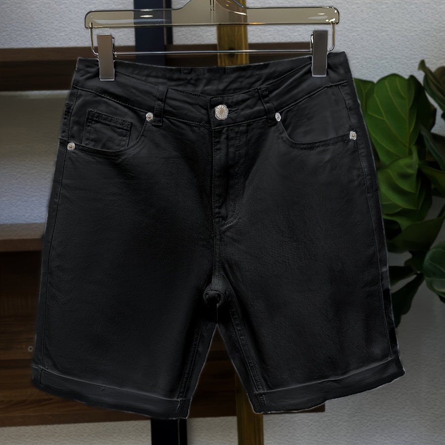 Korte herenjeans met slim fit, stedelijke en casual stijl