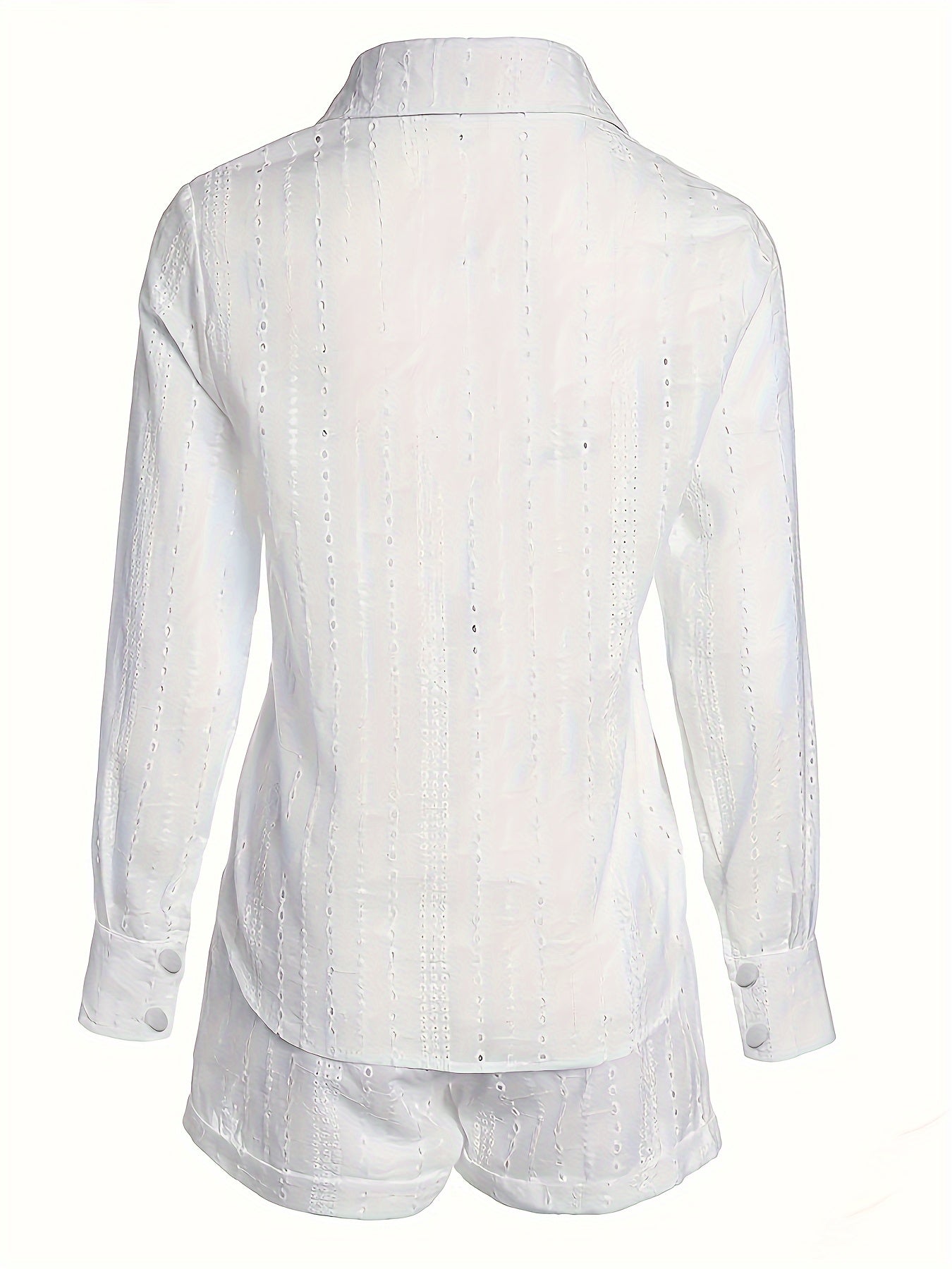 Sæt med skjorte og shorts til kvinder i afslappet, elegant feriestil til sommeren