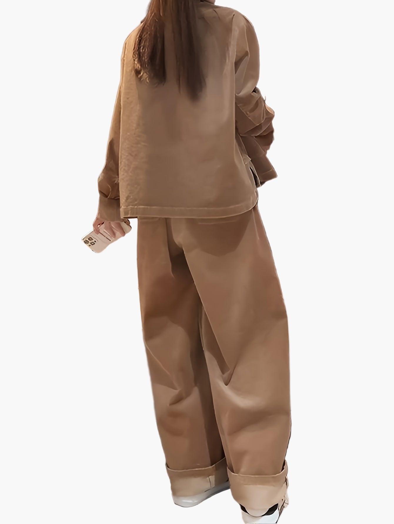 Conjunto Mujer Casual Elegante Estilo Urbano Otoño Invierno