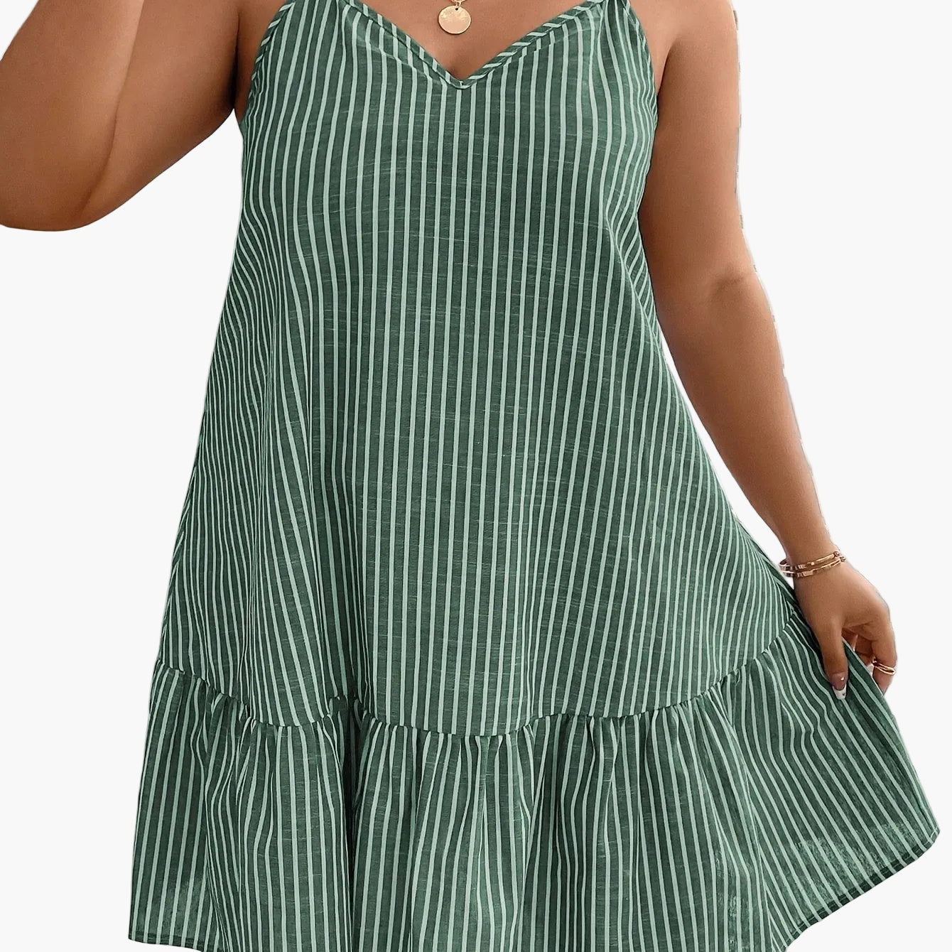 Casual striped women's dress, loose style, perfect for summer and relaxed outings