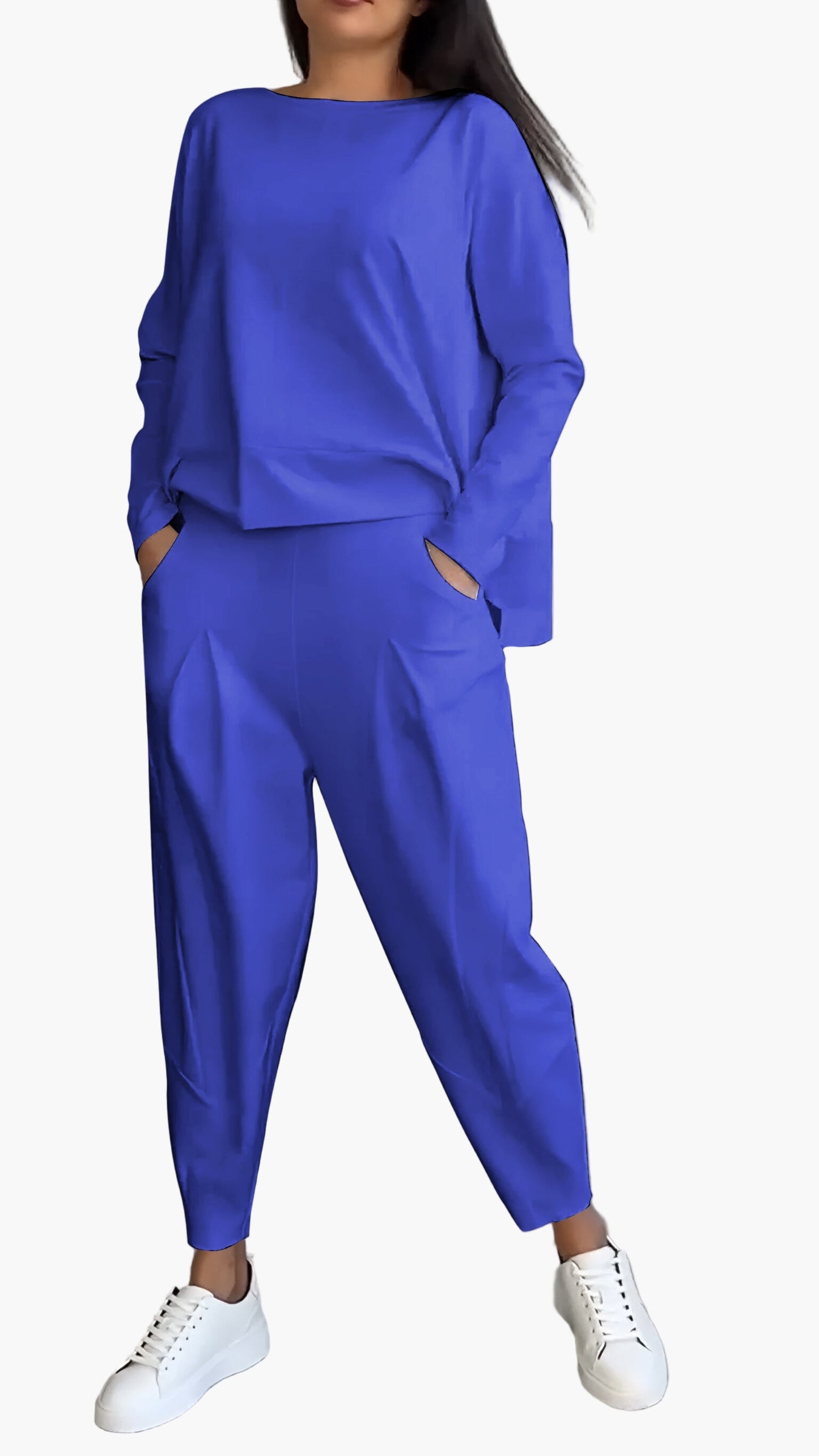 Completo relax due pezzi stile casual da donna – comfort chic per la casa e le uscite