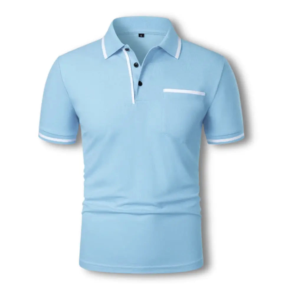 Polo til herre i urban chic stil med kontrasterende detaljer for en velstelt hverdagslook