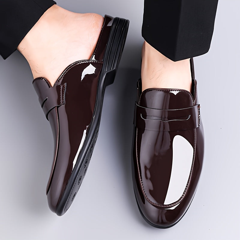 Mocasines abiertos para hombre estilo formal moderno para oficina y eventos elegantes