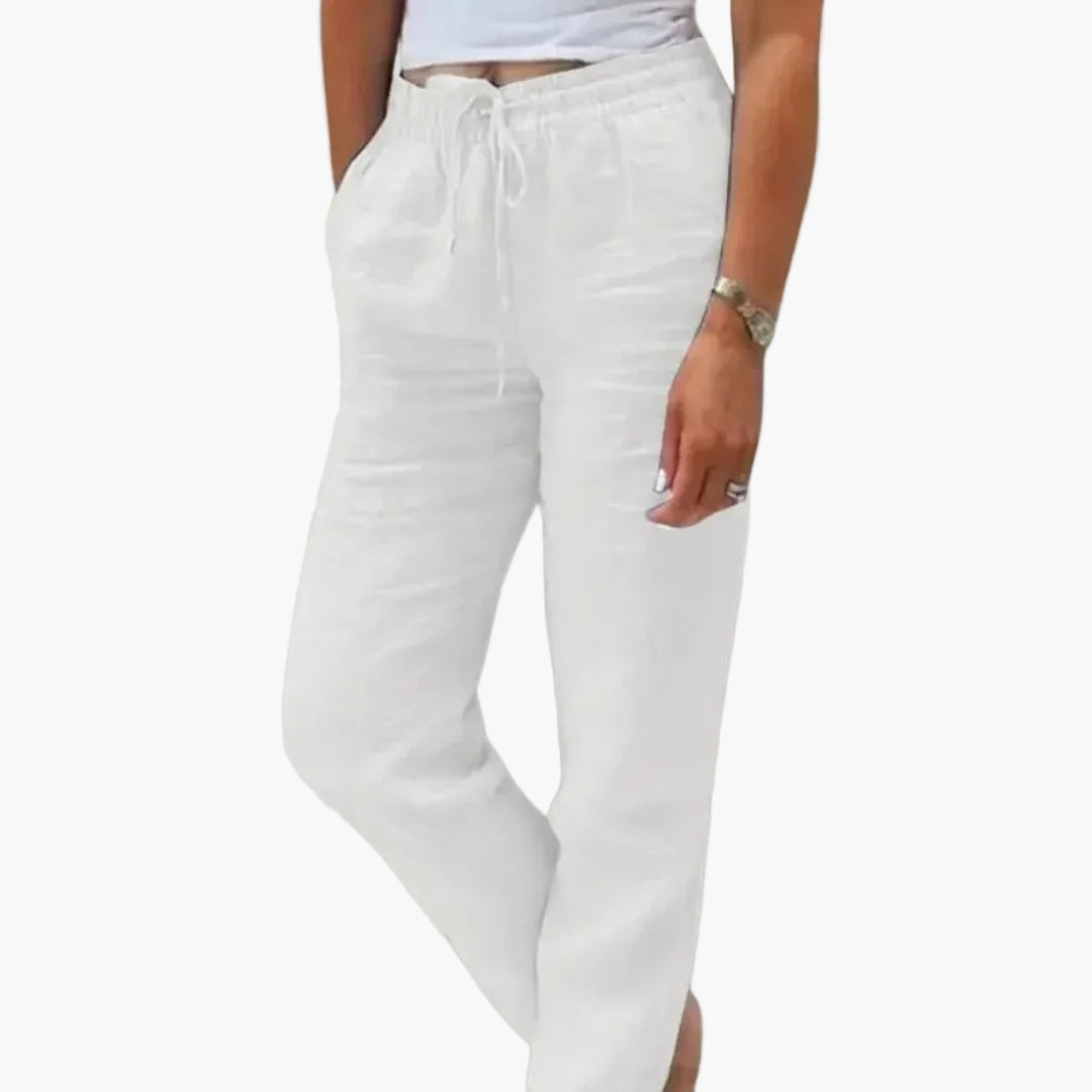 Pantalon décontracté pour femme style jogger taille élastique idéal pour l'été et les loisirs