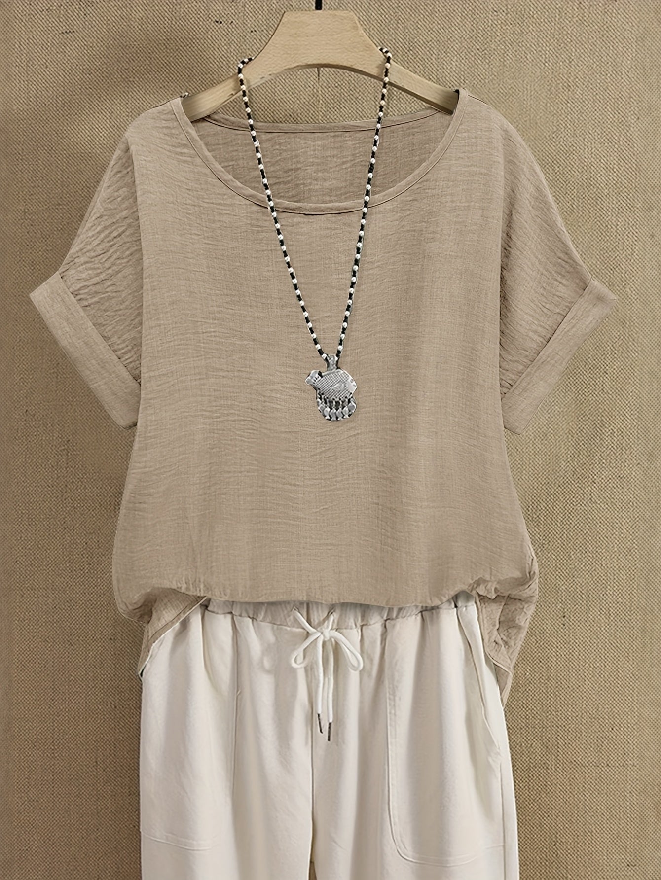 Blouse Décontractée Femme Manches Courtes Style Chic pour Été et Loisirs