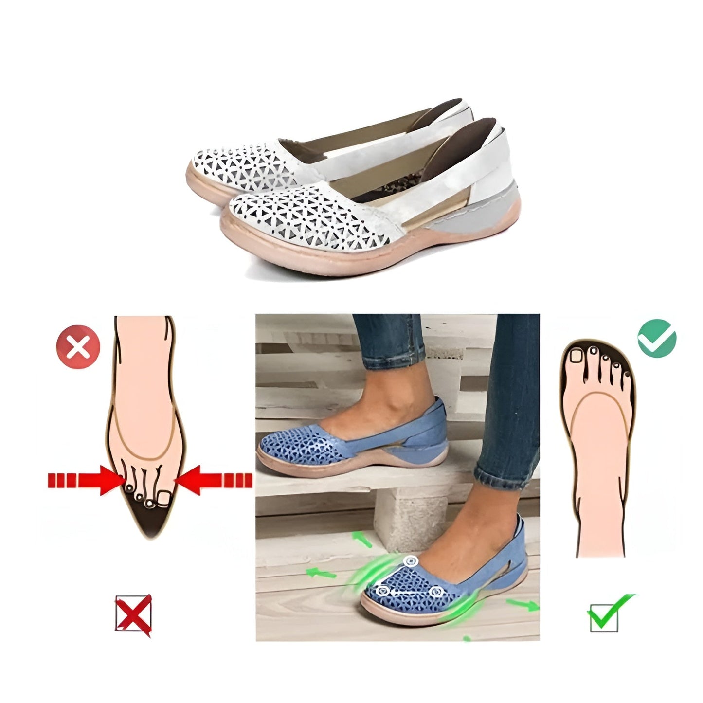 Chaussures orthopédiques femme confort quotidien style casual moderne