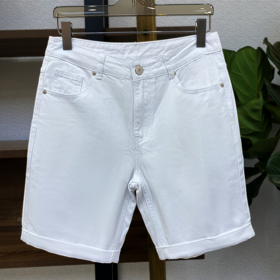 Korte herenjeans met slim fit, stedelijke en casual stijl