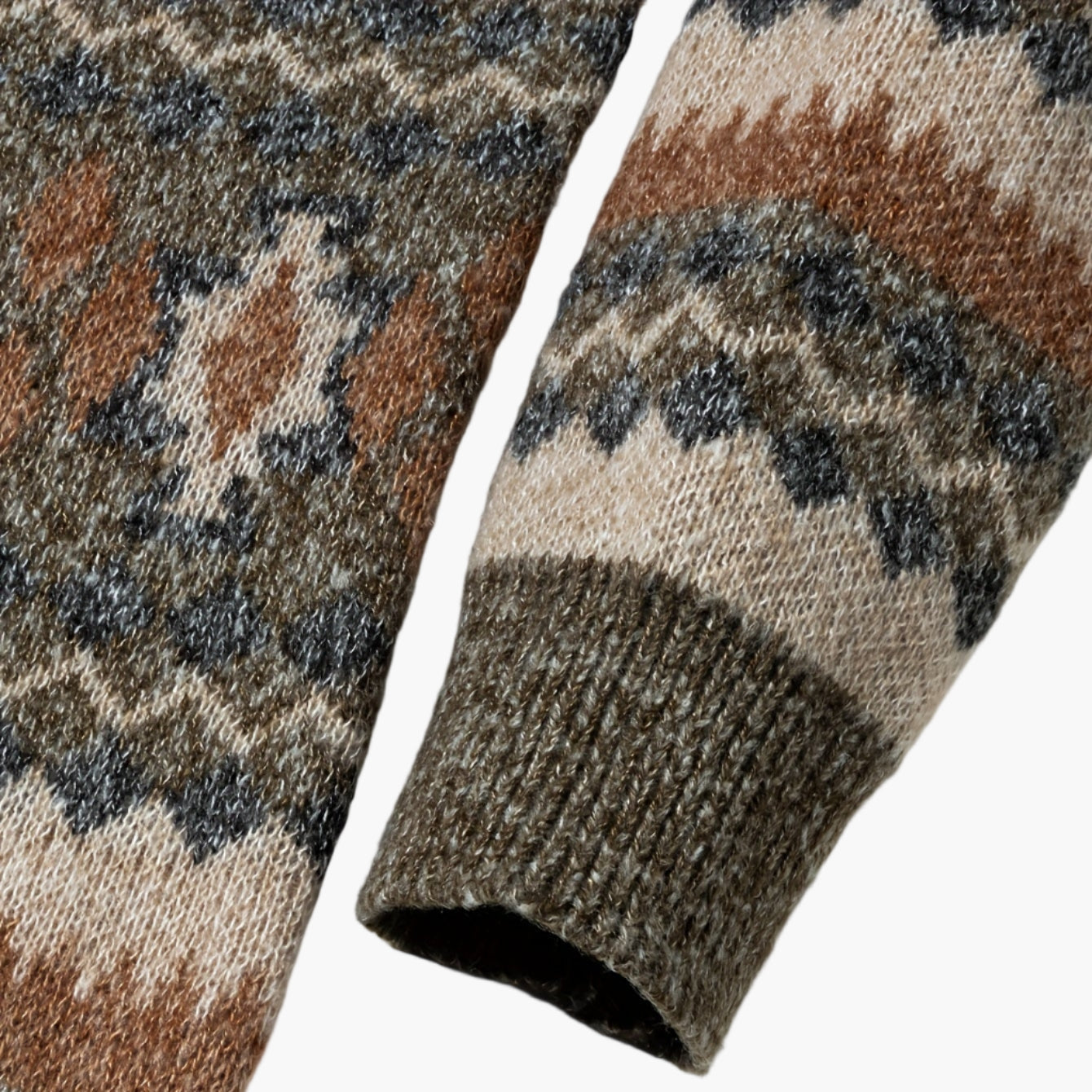 Afslappet herrepullover med retro geometrisk mønster – trendy efterår og vinter-stil