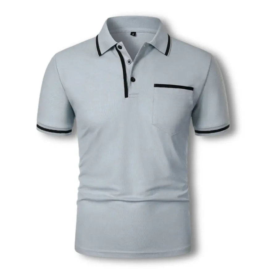 Polo homme style urbain chic à finitions contrastées pour look quotidien soigné