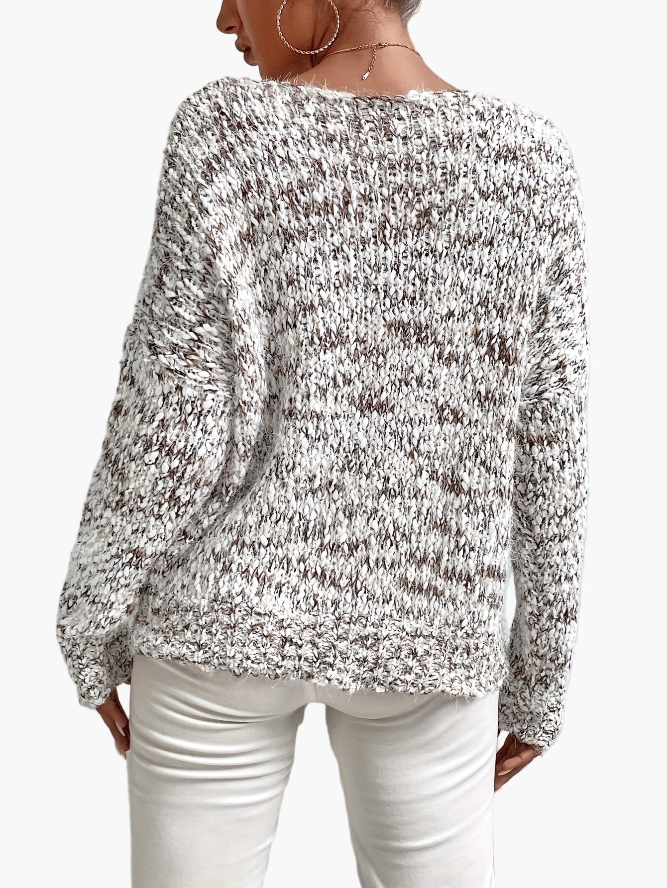 Jersey casual para mujer estilo holgado para otoño invierno