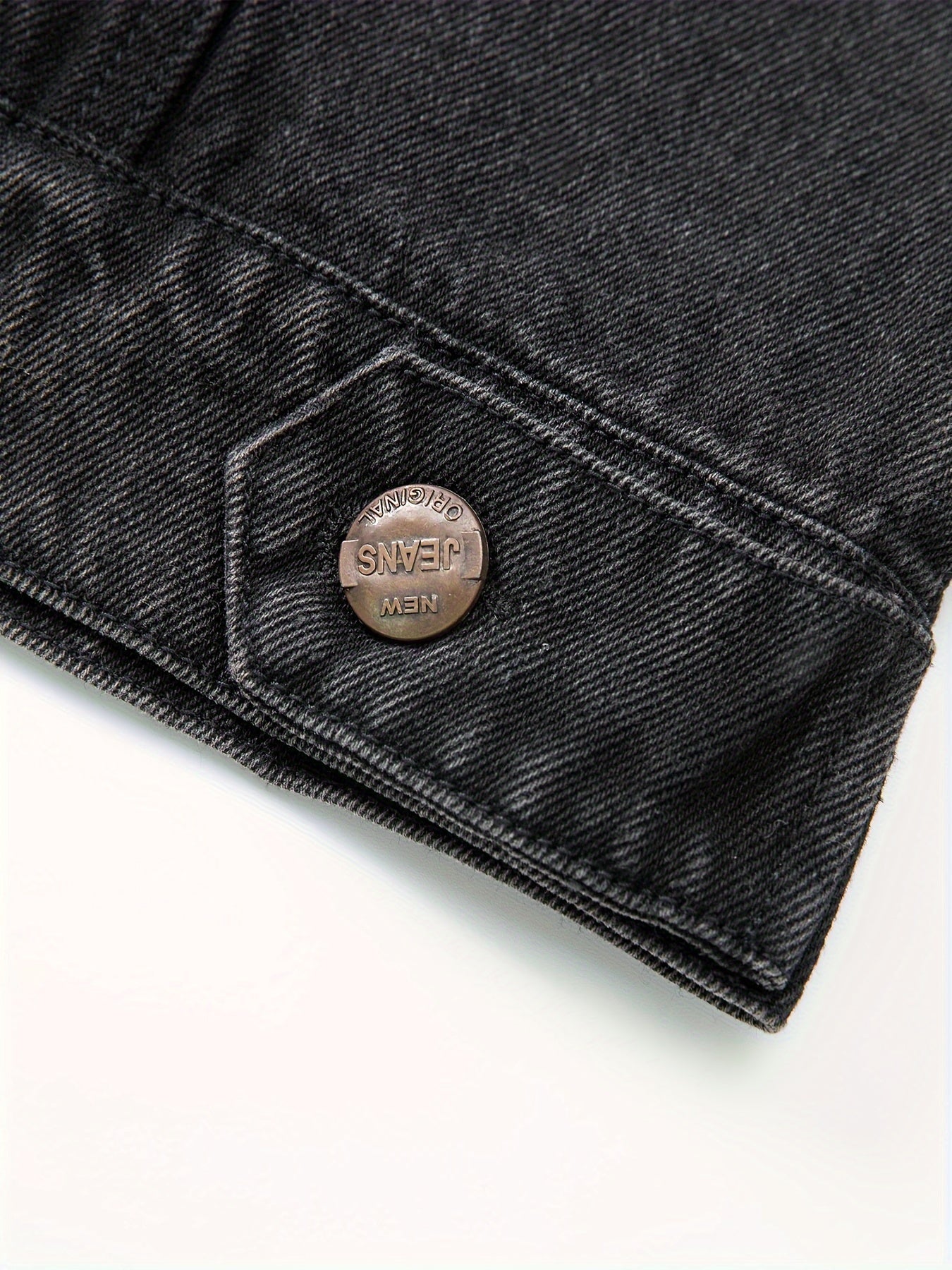 Gilet sans manches homme en jean délavé noir avec effet vieilli