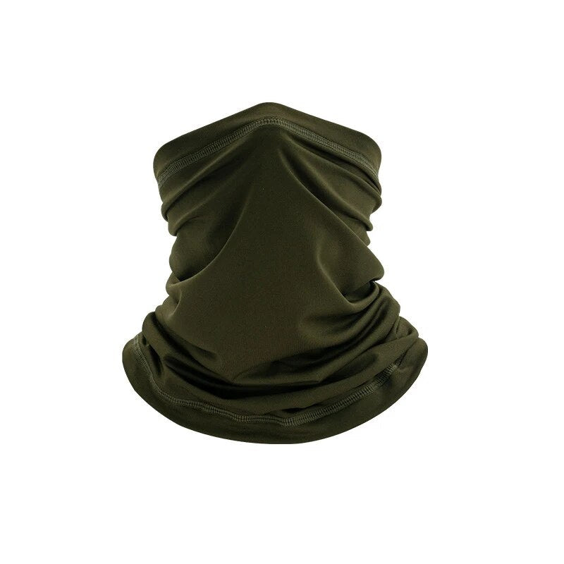 Multifunctional neck gaiter in solid-color or camouflage soft fabric