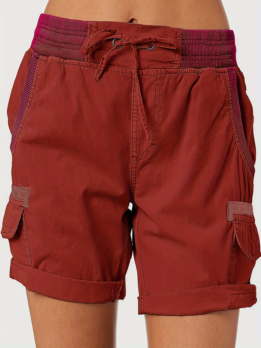 Afslappede cargoshorts til kvinder med lommer og snøre – Ideelle til sommer og fritid