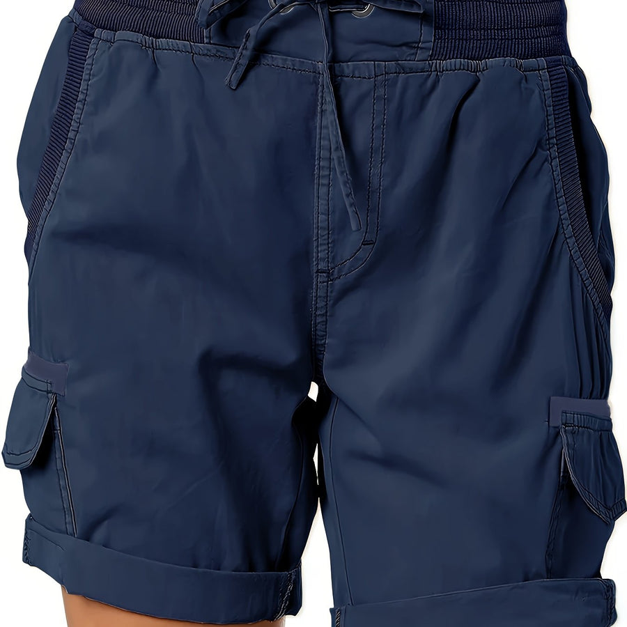 Afslappede cargoshorts til kvinder med lommer og snøre – Ideelle til sommer og fritid
