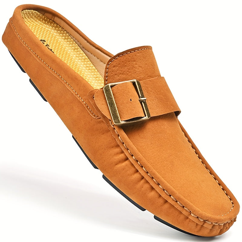 Moccasin-mules med spænde til mænd, afslappet og elegant stil