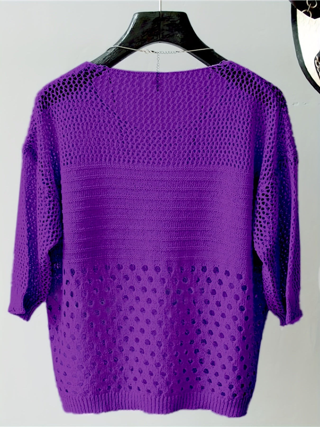 Top para mujer estilo bohemio casual con tejido calado chic
