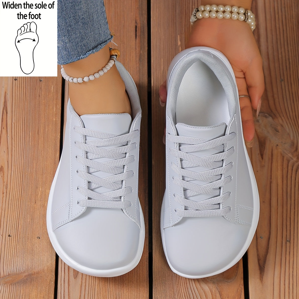 Baskets décontractées pour femme style urbain à lacets – Chaussures polyvalentes confortables pour tous les jours