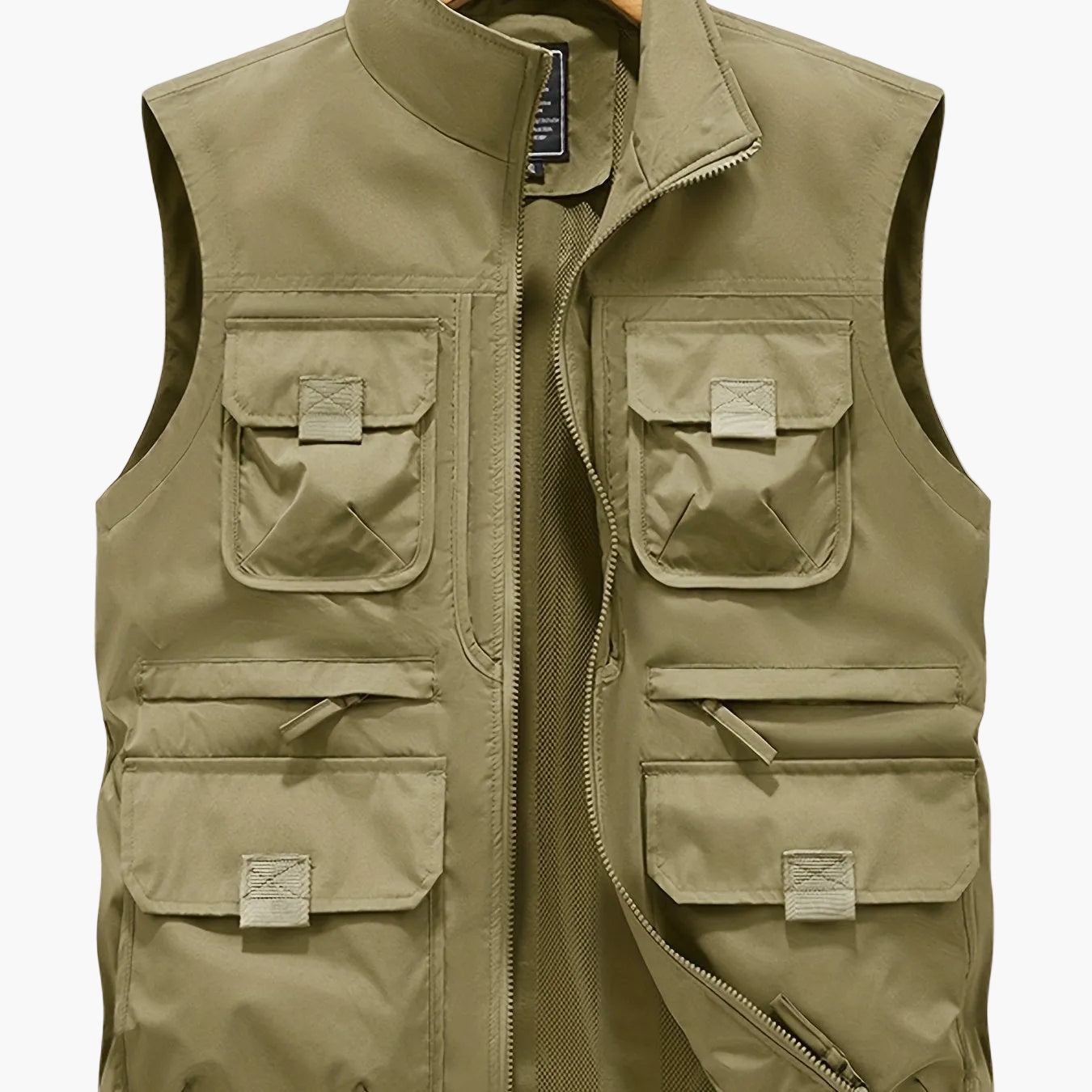 Gilet utilitaire sans manches pour homme style décontracté outdoor à poches multiples