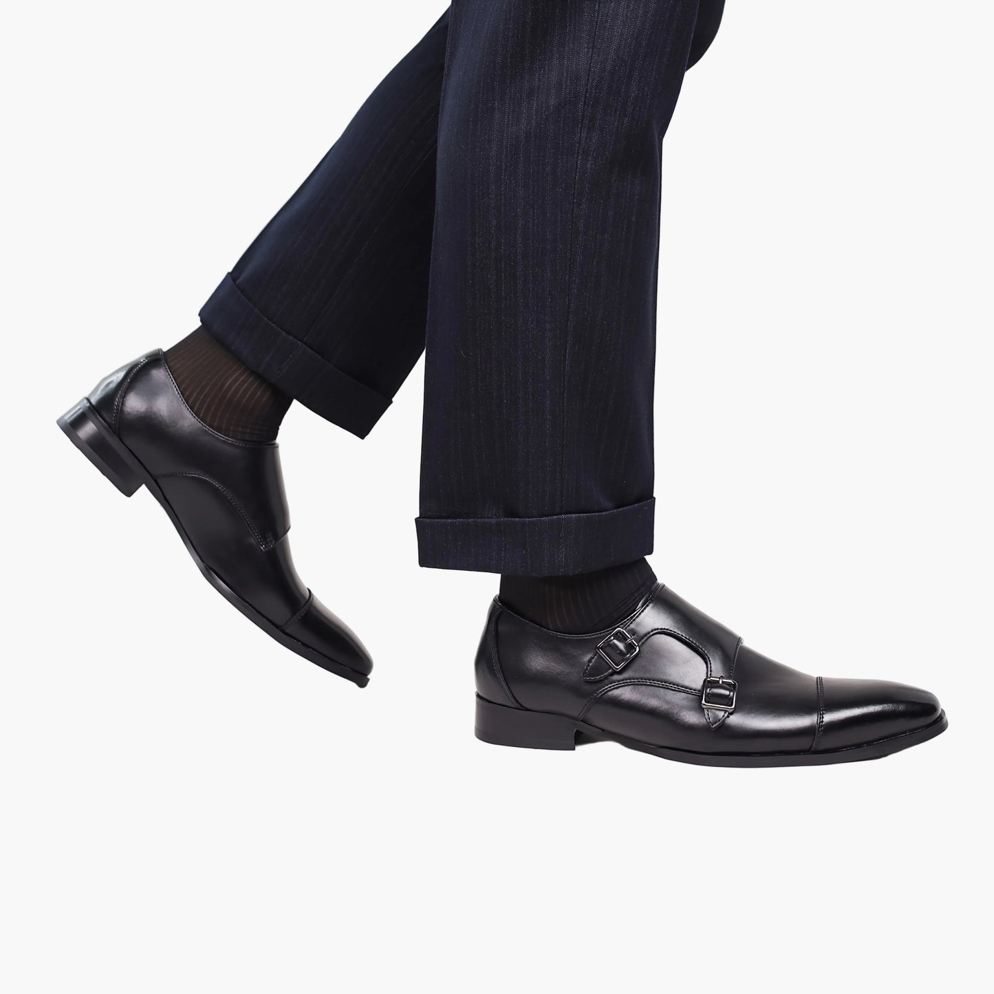 Chaussures habillées à double boucle pour homme – Élégance formelle et style moderne