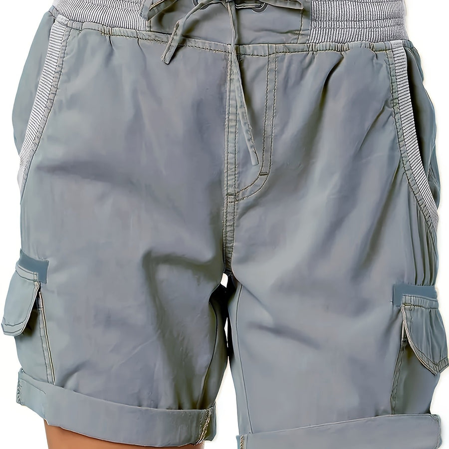 Afslappede cargoshorts til kvinder med lommer og snøre – Ideelle til sommer og fritid