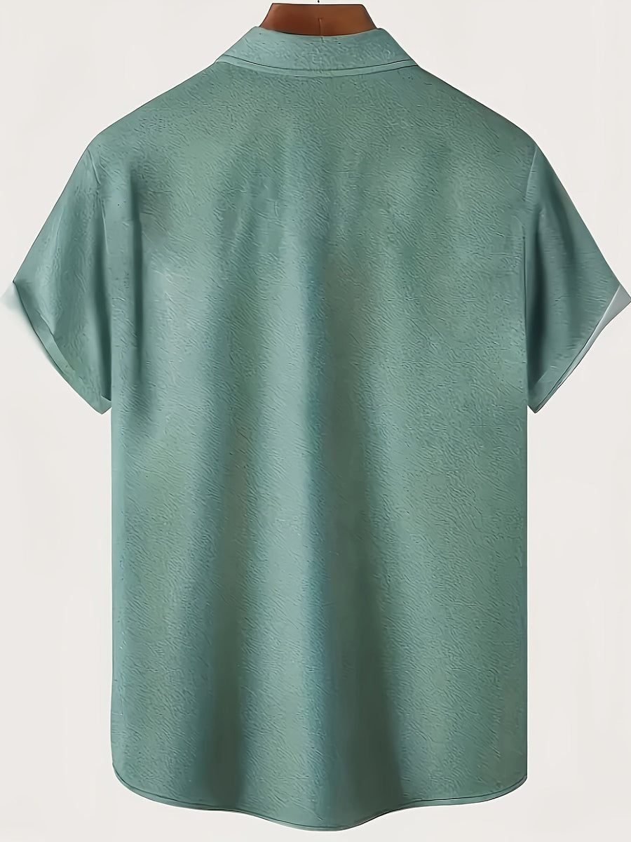 Men's casual tropical style beach shirt with toucan pattern – perfect for summer and vacation