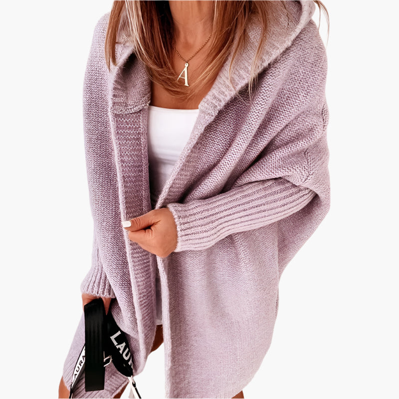 Cardigan para mujer casual con capucha estilo acogedor, ideal para otoño e invierno