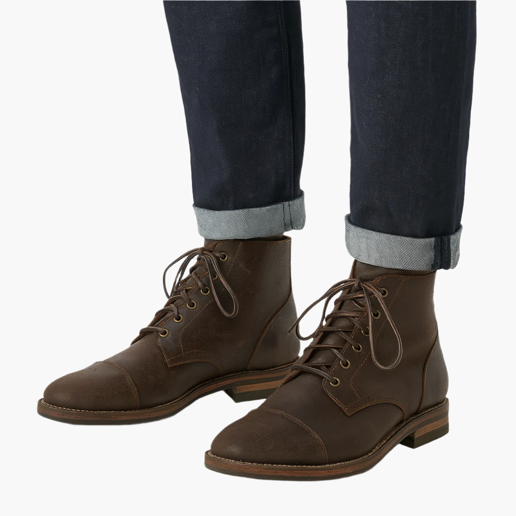 Bottes en pour homme style décontracté et élégant – Chaussures montantes robustes