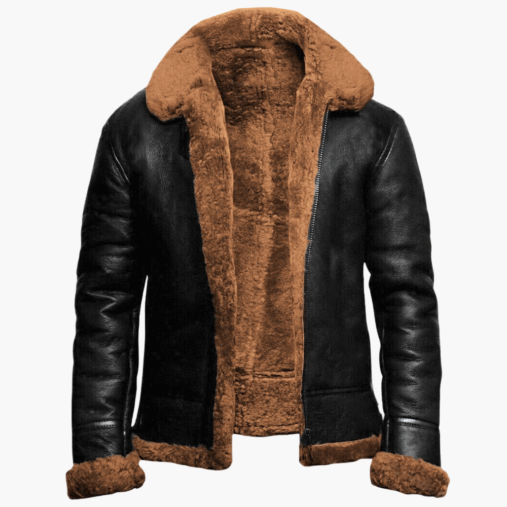 Men's vintage style aviator jacket for winter – warm and stylish coat