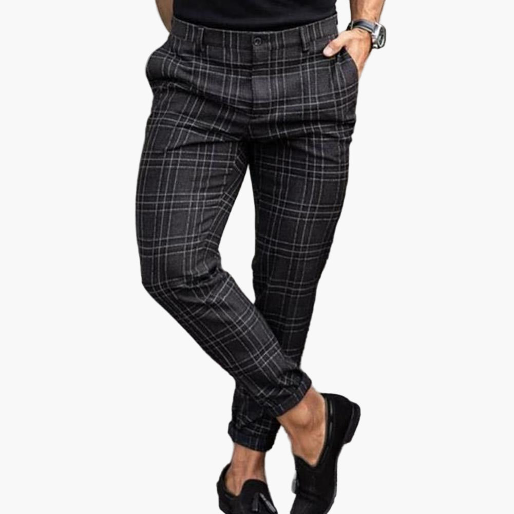 Herren-Chino mit Karomuster – Lässig und elegant