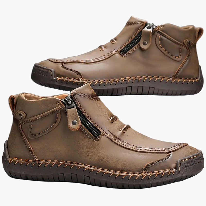 Chaussures homme montantes décontractées à fermeture éclair – Style urbain polyvalent