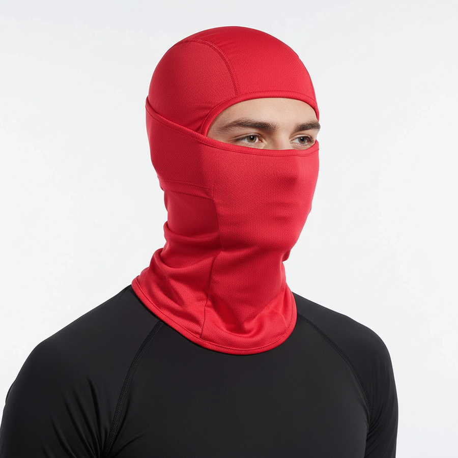Unisex-balaclava til skiløb og vintersport - rød