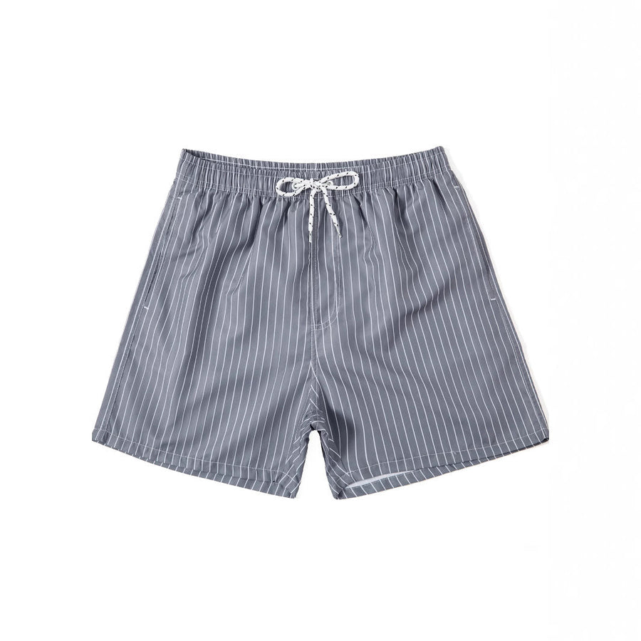 Herrebadeshorts med stripemønster, elegant stil for strand og fritid