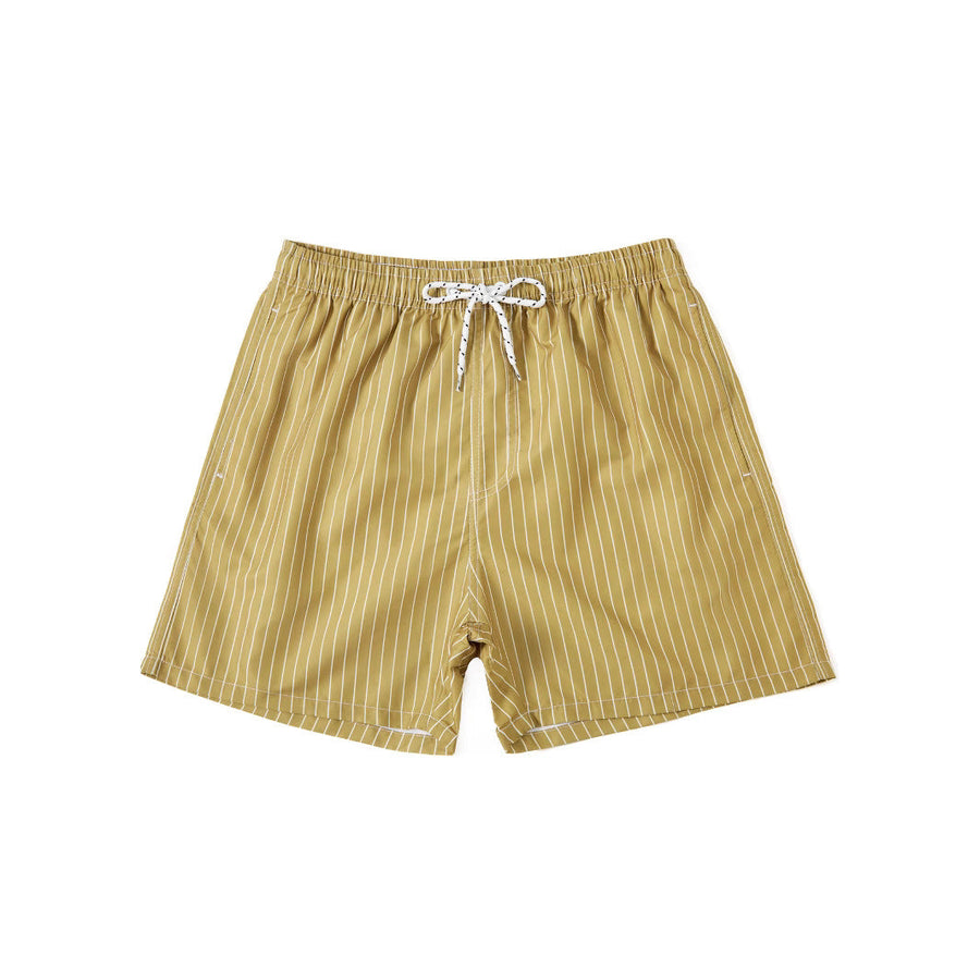 Herrebadeshorts med stripemønster, elegant stil for strand og fritid
