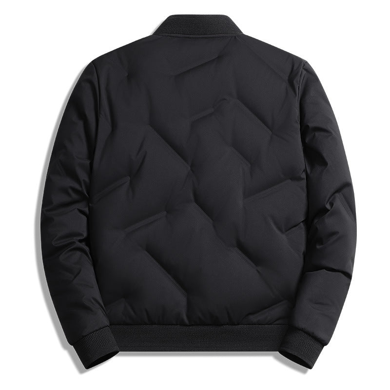 Men's quilted aviator jacket, bomber fit, zip closure