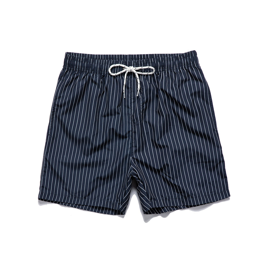 Herrebadeshorts med stripemønster, elegant stil for strand og fritid